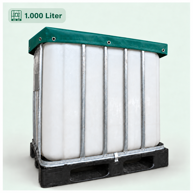 Abdeckhaube für 1000-Liter-IBC-Container (kurz) | PVC 600g