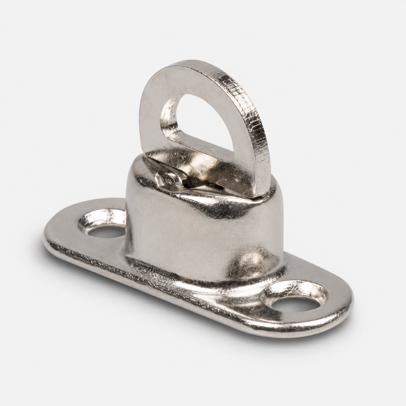 Drehverschluss für Ovalösen 22,5 × 13 mm | Messing vernickelt