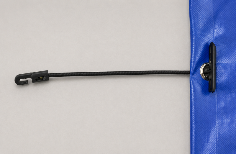 Expander mit Haken 300 mm Ø 6 mm | 10er-Pack, schwarz.
