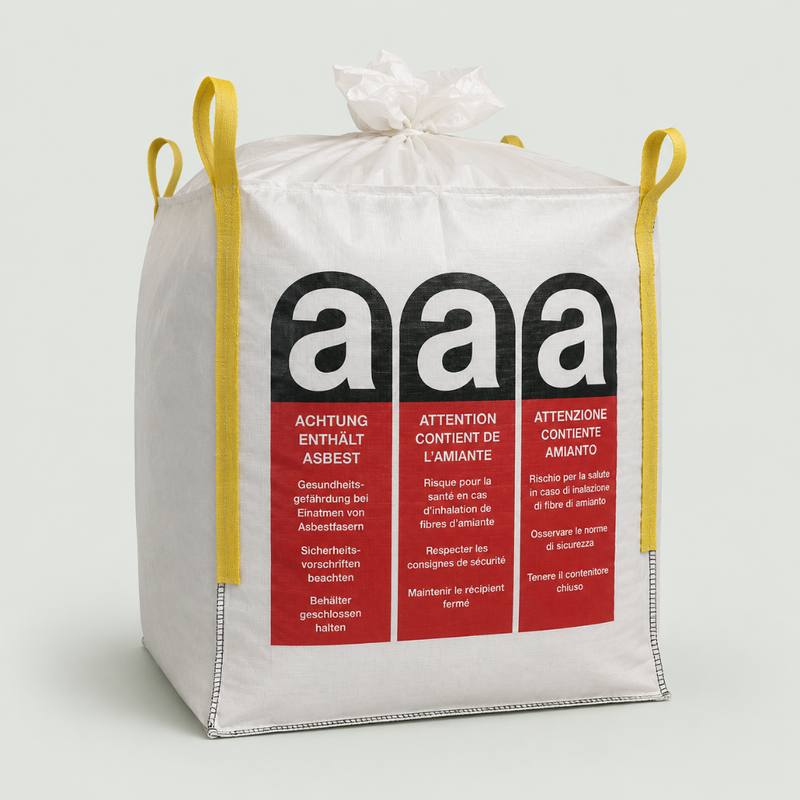Asbest-Big-Back mit Warndruck, 1000kg