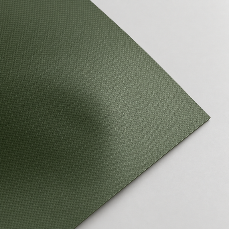 Militärplane mit Schnittkante nach Maß | PVC 600g, Broncegrün