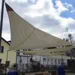 Sonnensegel DREIECKIG aus AIRTEX TOP mit D-Ringen