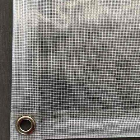 Transparente Abdeckplane, lichtdurchlässige Gitterfolie