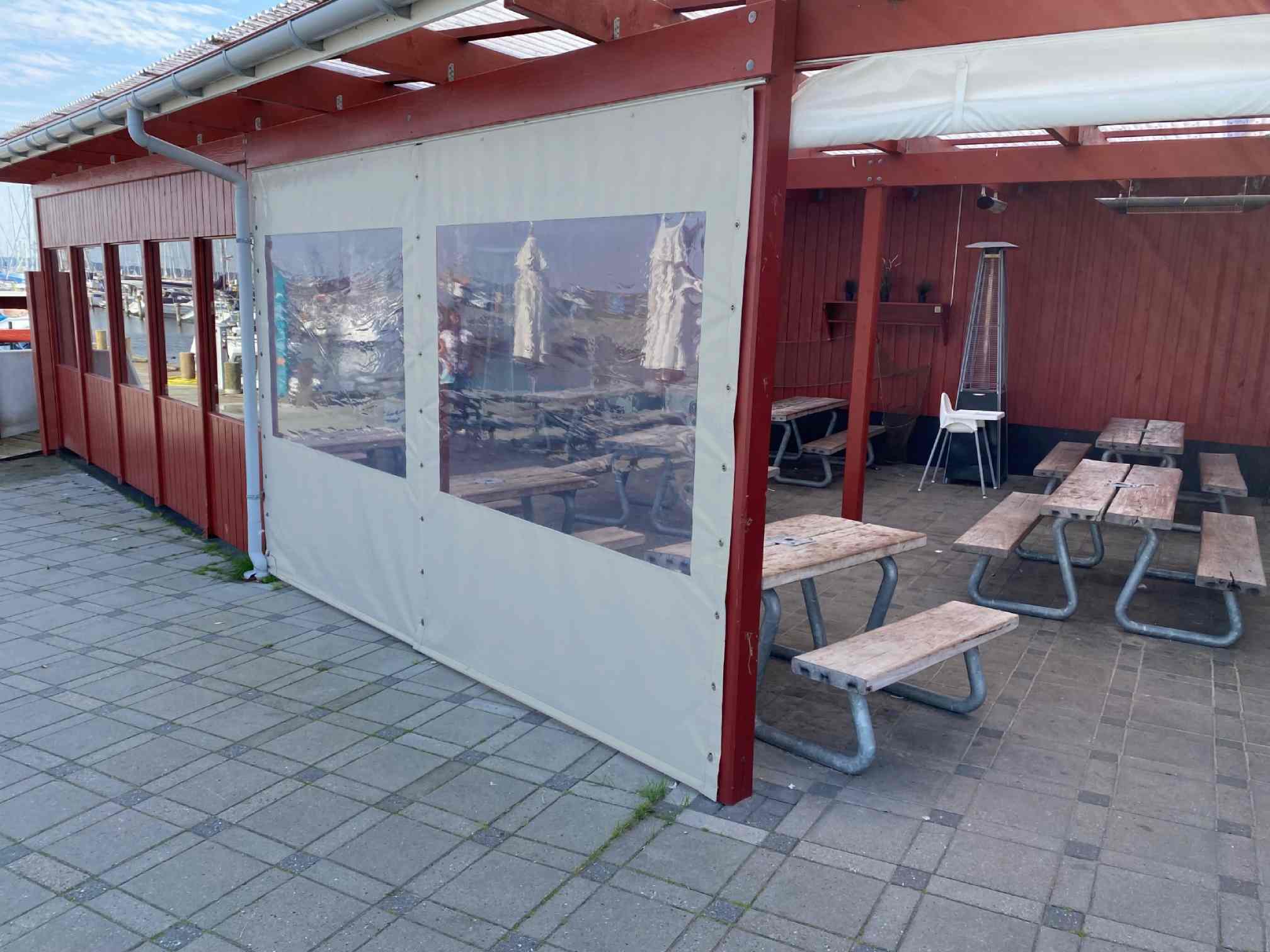 Plane für Außenbereich mit Fenster nach Maß, PVC Seitenplane für Terrasse,Pergola