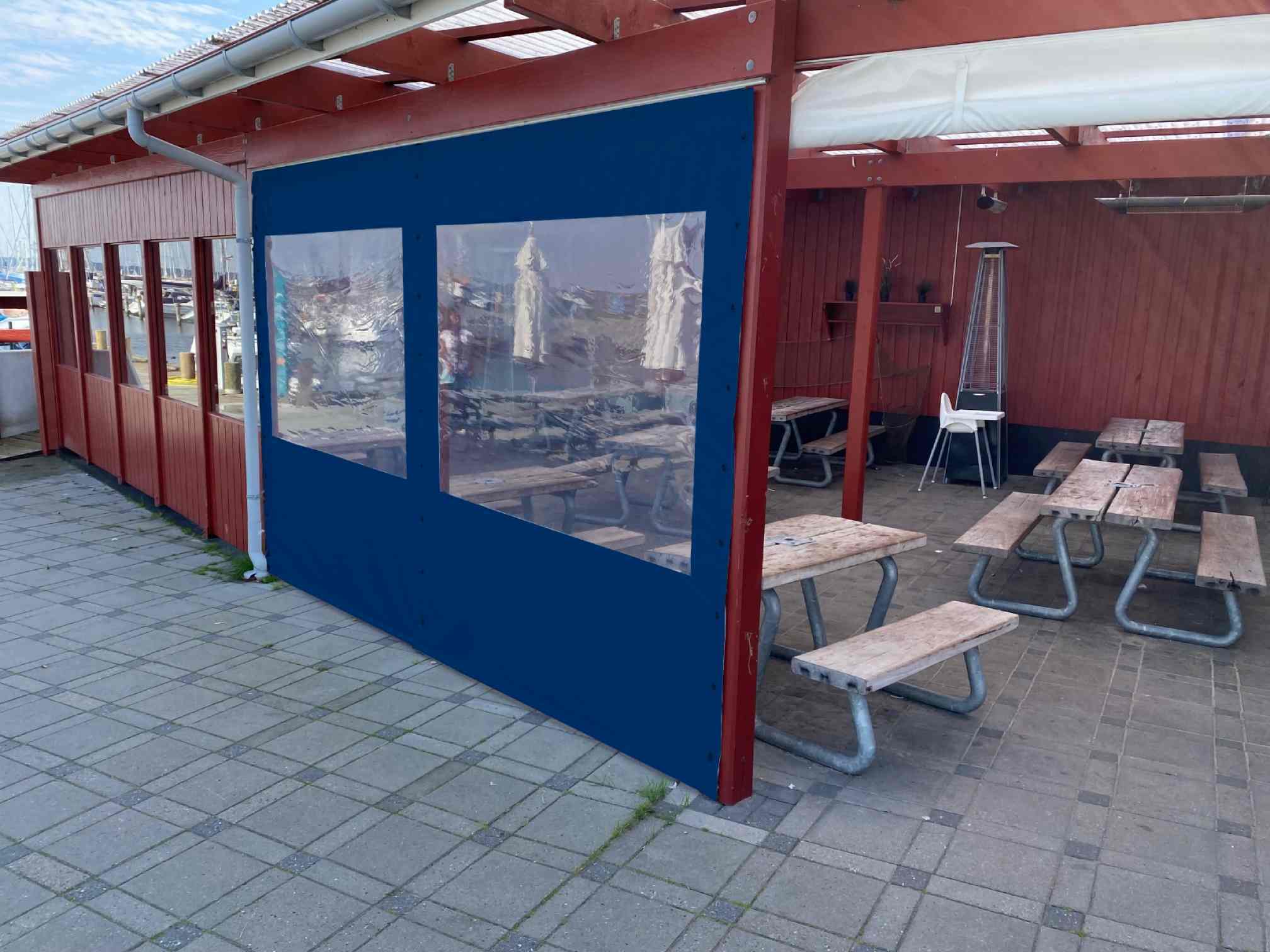 Terrassenplane mit Fenster nach Maß, Seitenplane für Pergola, Carport, Wetterschutz aus PVC