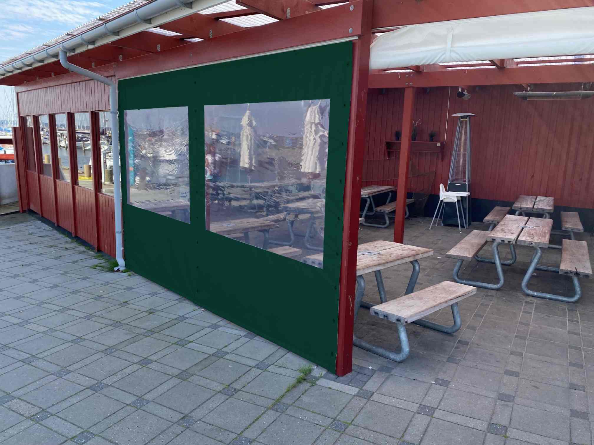 Wetterschutz für Außenbereich, Terrassenplane mit Fenster nach Maß, Seitenplane für Pergola, Carport, Wintergarten aus PVC